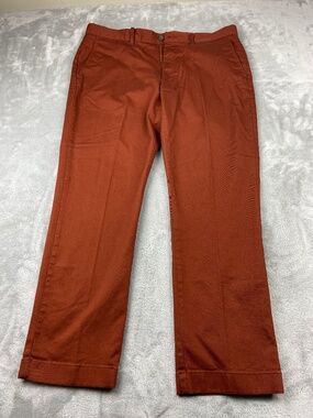 J Crew Mercantile Flex Flat Front Straight Khaki Pants Men's Size 36x32